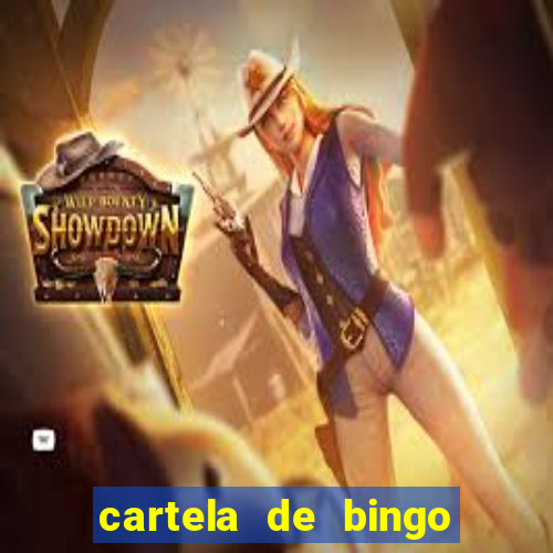 cartela de bingo pra imprimir